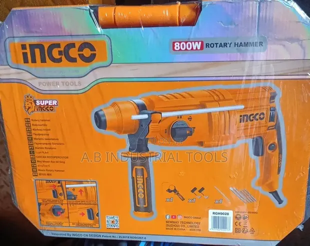 Ingco 800W Rotary Hammer Drill (RGH9028) - 1