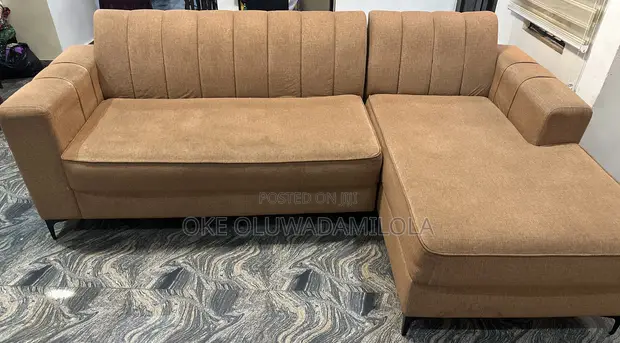 Sofa Mai Girman L Mai Chaise | Sofa Mai Launi Brown - 1