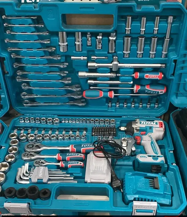 Total 152-Piece Cordless Impact Wrench Tool Set - 1