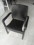Brand New Black Plastic Garden Chair - 2