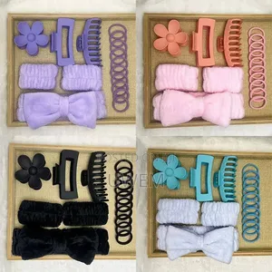 Nora Collections 7-in-1 Luxury Spa Headband Set with Clips & Wristbands
