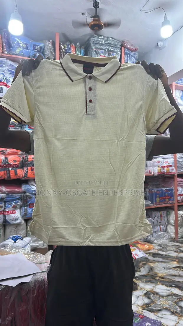 Plain Collar Neck T-Shirt - 1