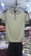 Plain Collar Neck T-Shirt - 1