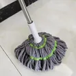 Spin Rotating Cotton Pad Mop (Grey/Green) - 2