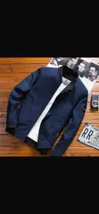 Rich Clothing Men's Classic Solid Color Zip-Up Jacket - 5