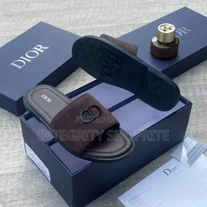 Dior Suede Slides - Men's Brown