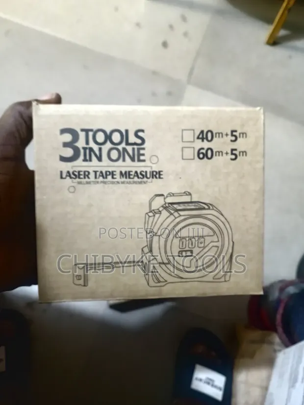 3-in-1 Laser Distance Meter with Steel Tape - 1