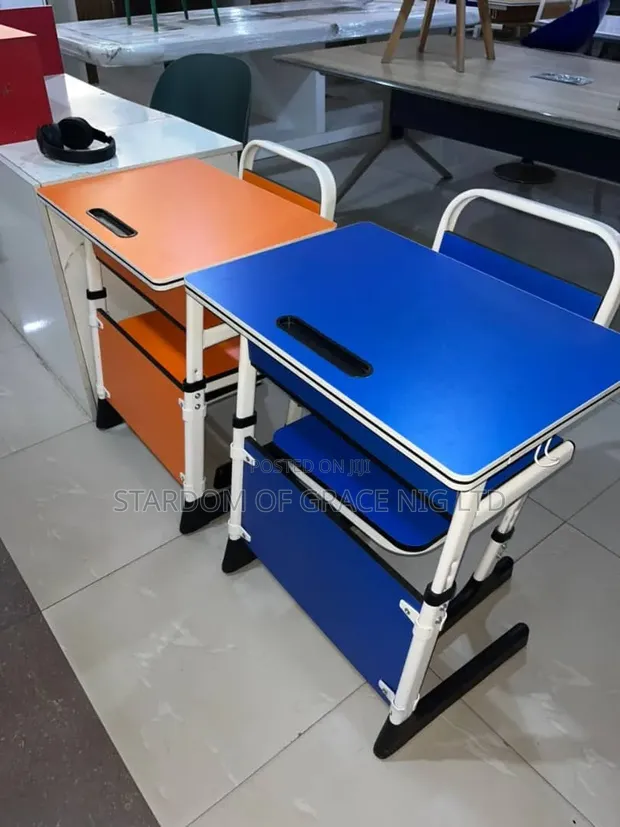 Set of Student Chairs and Desks - 1