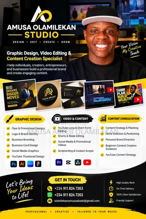 Amusa Olamilekan Studio: Graphic Design, Video Editing & Content Creation