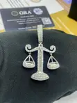 VVS Moissanite Sarkar Scale Pendant Necklace - 3
