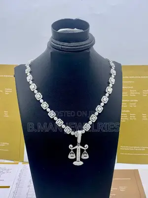 VVS Moissanite Sarkar Scale Pendant Necklace