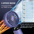 Rechargeable Hand Fan - 5 Speeds - 2
