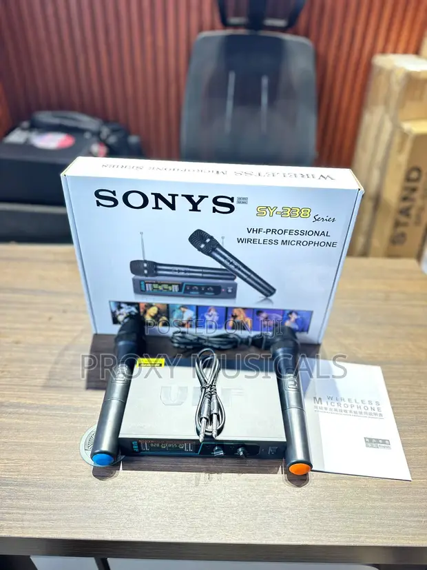 Sony SY-338 Professional Dual Wireless Microphone System - 1