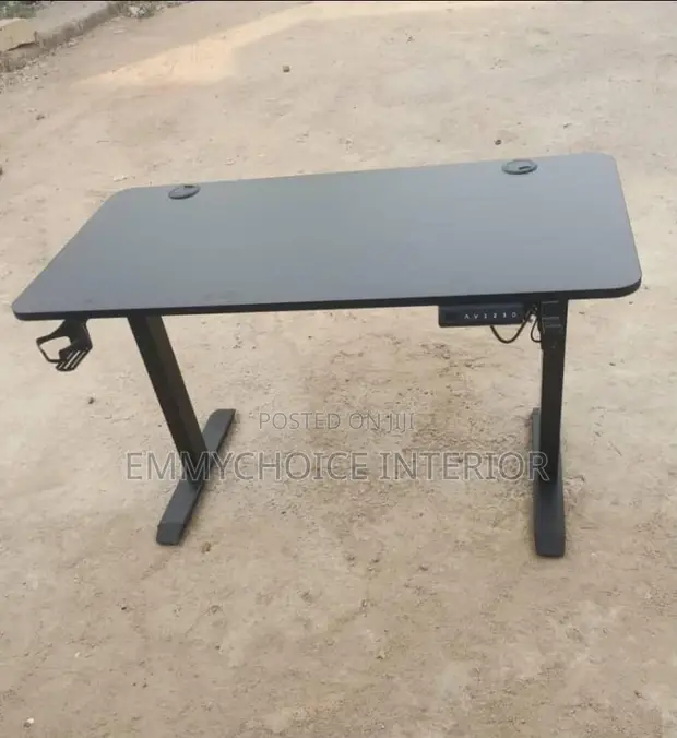 Luxury Modern Black Height-Adjustable Standing Desk - 1