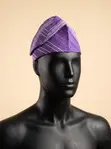 Premium Handcrafted Aso-Oke Fila Cap - Purple - 3