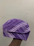 Premium Handcrafted Aso-Oke Fila Cap - Purple - 4