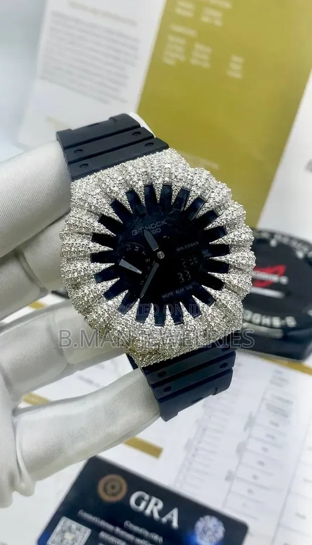 VVS Moissanite Diamond Bussdown G-Shock Watch - 1