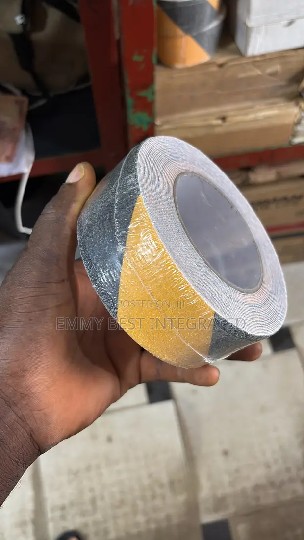 Heavy-Duty Anti-Slip Safety Traction Tape (Yellow/Black) - 1