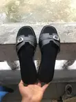 Brand New Black Leather Slippers - Women's - 2