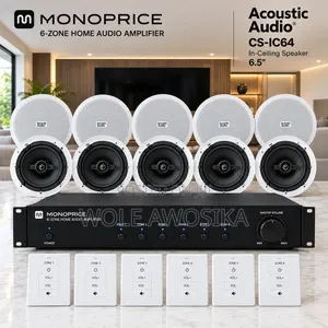 Monoprice 6-Zone Multizone Amplifier Tare da Pairs 5 na Masu Magana
