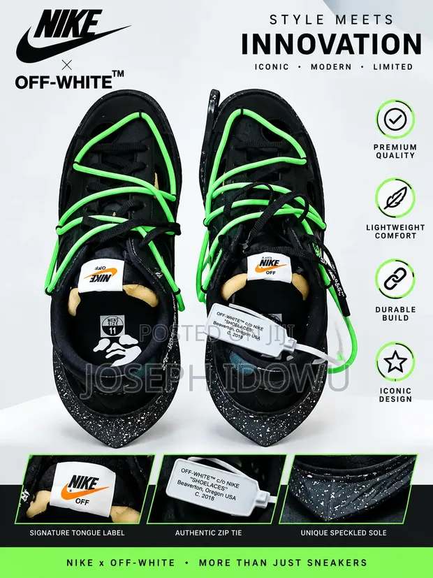 Nike Air Force 1 Off-White - Baki Neon Green | Mazan Girman 11 - 1