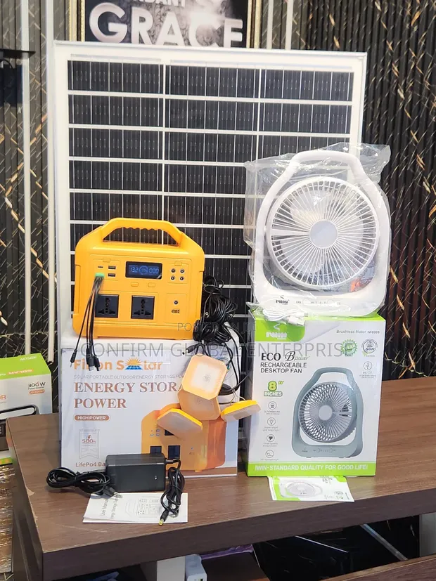 500W Solar Generator Package tare da 100W Panel & 4 Bulbs - 1