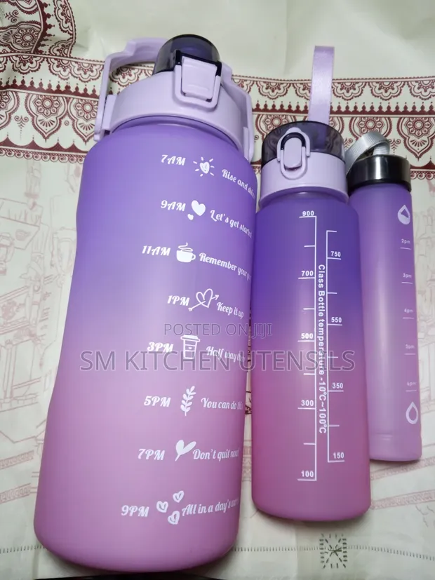 3-in-1 Solid Water Bottle Set - 1