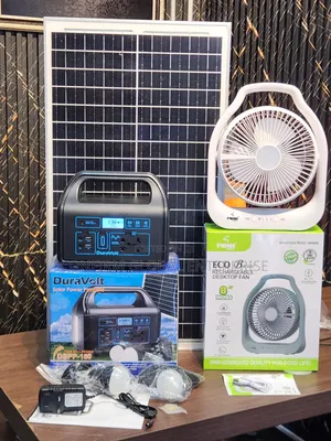 150W Portable Solar Generator with 50W Panel & 2 Bulbs