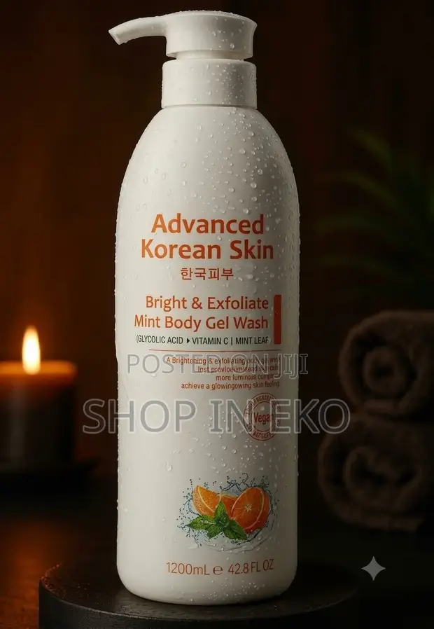 Advanced Korean Skin Bright Exfoliate Mint Body Gel Wash - 1200ml - 1