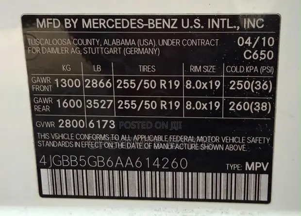 Mercedes-Benz M Class 2010 White - 1