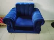 4 Seater Sofa da aka yi amfani da shi - Blue Fabric - 2