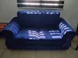 4 Seater Sofa da aka yi amfani da shi - Blue Fabric - 3
