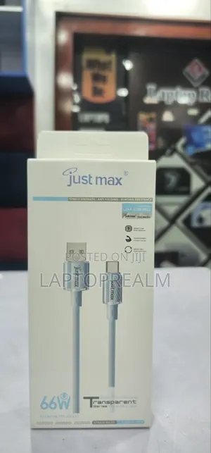 JUST-MAX USB to Type-C Fast Charging Cable (66W)