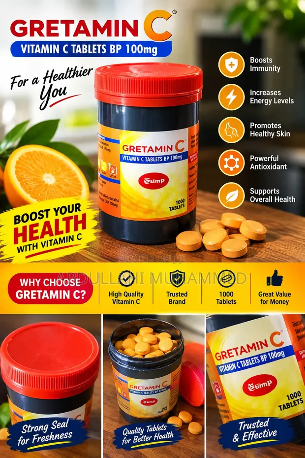 Dynamic Health Vitamin C Ascorbic Acid Tablets - 1