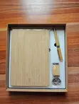 Sabon Wooden da Leather Set tare da Power Bank Notepads - 2