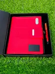 Sabon Wooden da Leather Set tare da Power Bank Notepads - 4