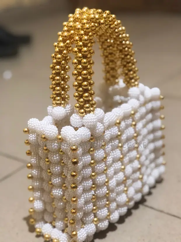 Berry Bead Bag - Handcrafted Multicolour Handbag - 1