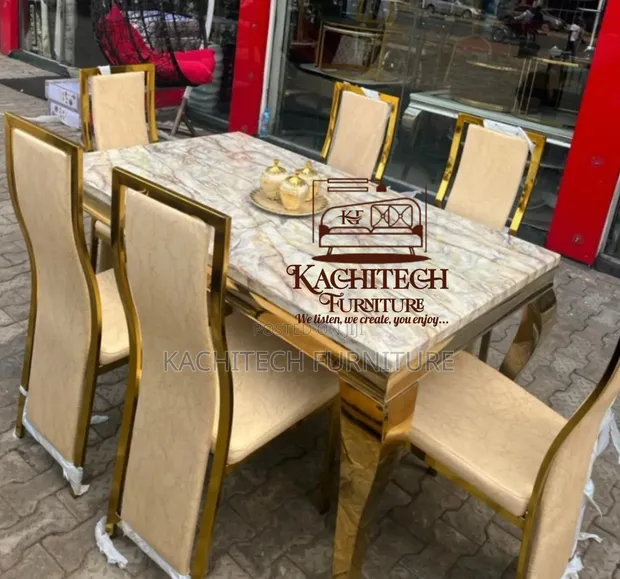 Golden Dining Set - 6 Seater - 1