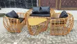 Modern Outdoor/Patio Chairs - Brown Iron Frame - 1
