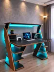 Gamer Desk Da Hasken LED - 2