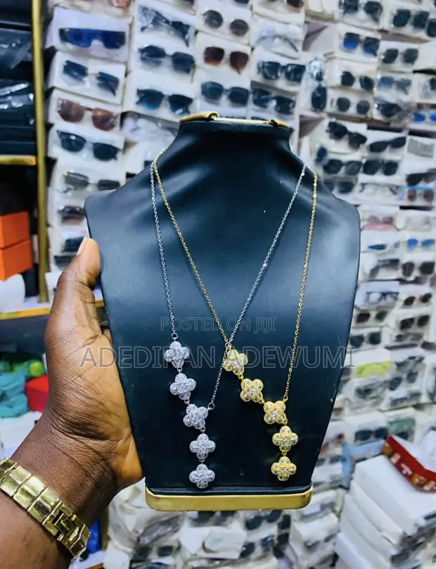 Gold Chain and Earrings Set - 1
