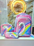 Disney Kids School Backpack - Pink Cartoon Characters - 1