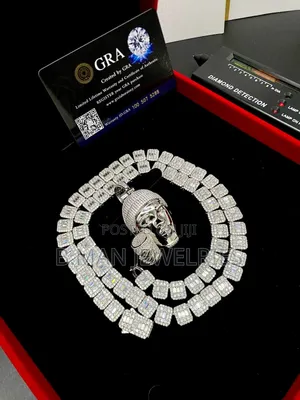 VVS Moissanite Diamond Box Baguette Square Neckchain da Drummer Boy Pendant