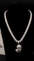 VVS Moissanite Diamond Box Baguette Square Neckchain da Drummer Boy Pendant - 5