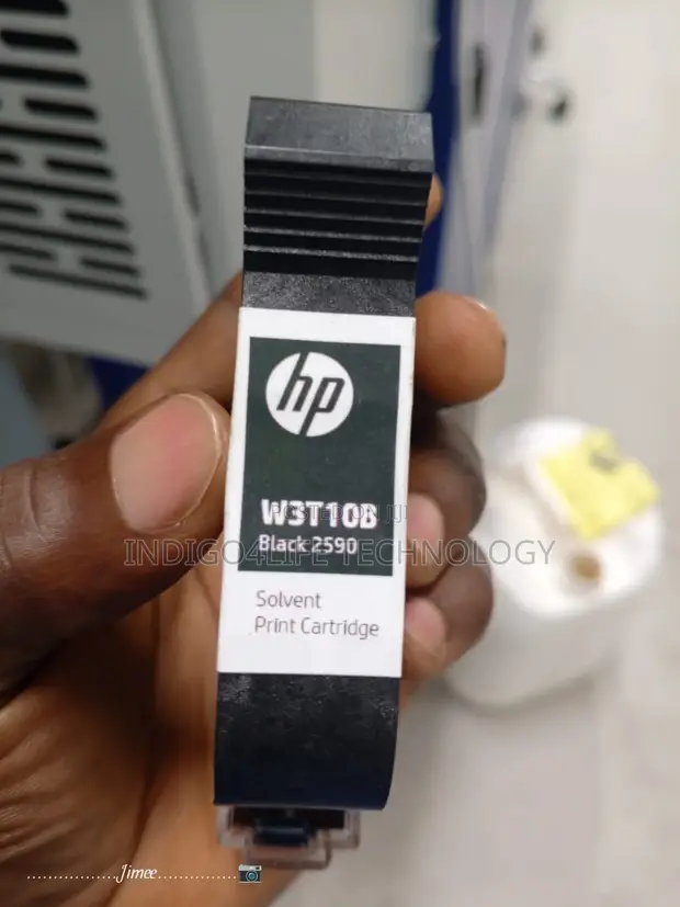 HP W3T10B Black Solvent Cartridge, Quick Dry Inkjet - 1