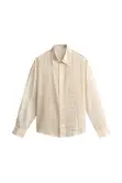 Zara Check Jacquard Linen/Cotton Shirts & Bermuda Shorts Set - 2