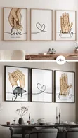 Family Canvas Print Set - Multicolor - 4