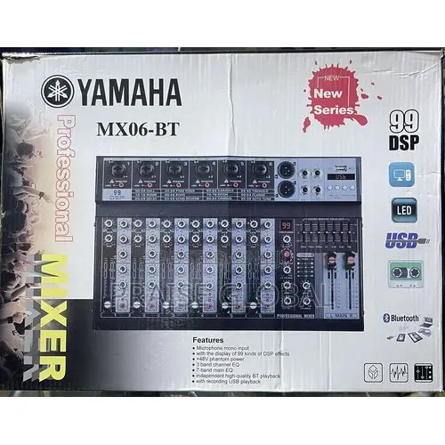 Yamaha MX06-BT 6-Channel Audio Mixer tare da Bluetooth & USB - 1