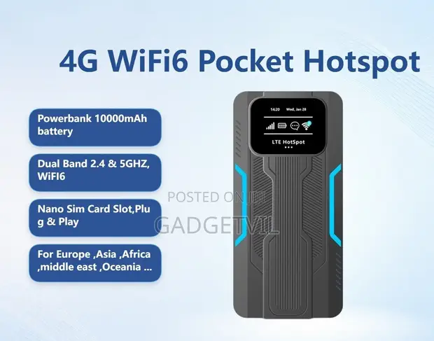 4G WiFi6 Mai Ɗaukar Hoto don Waya Mai Aikin Bankin Wuta - 1