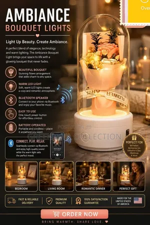 Crystal Ambiance Lamp with Bluetooth